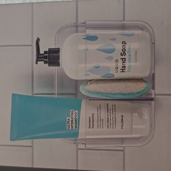 BATHROOM CADDY 2-SECTION STORAGE FOR SHAMPOO, SOAPS AND MORE - Picture 2 of 6